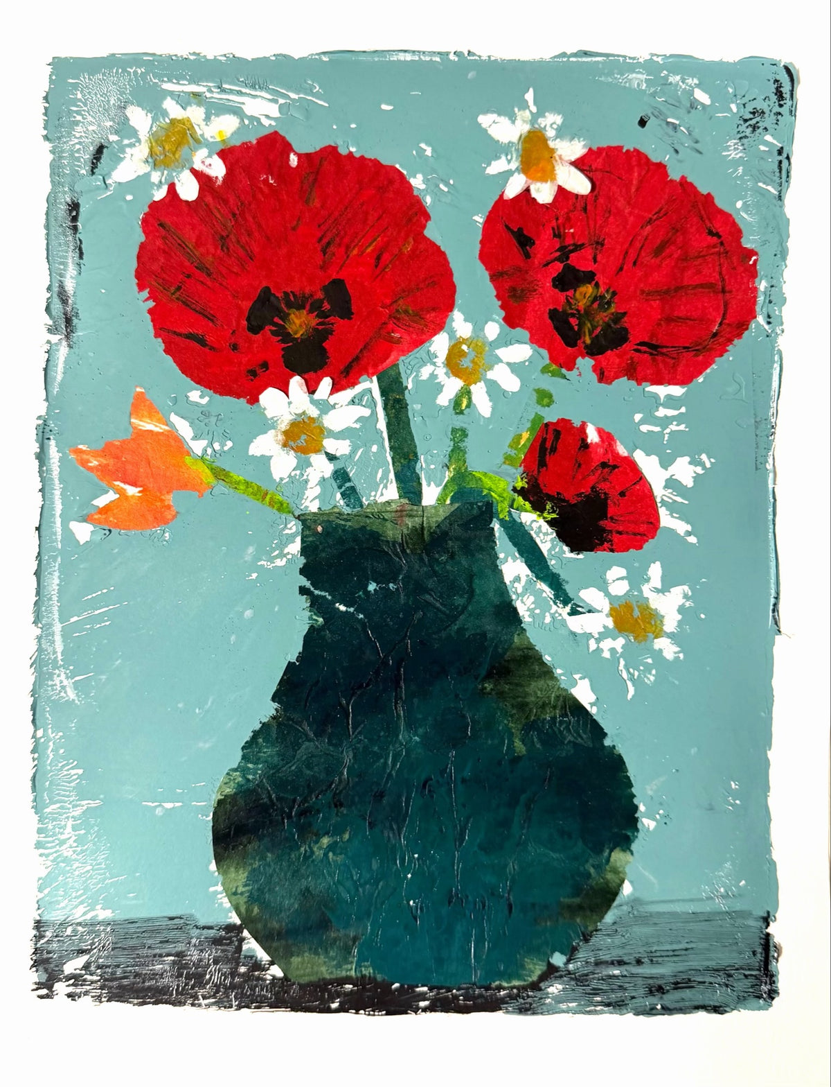 Red Poppy Collage