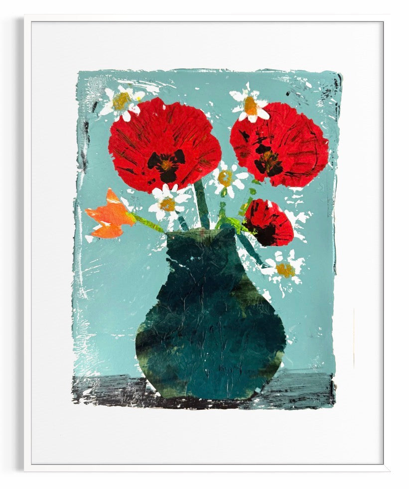 Red Poppy Collage