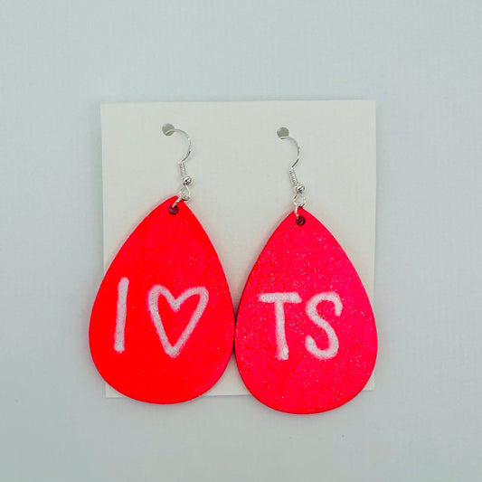 I (heart) TS Earrings
