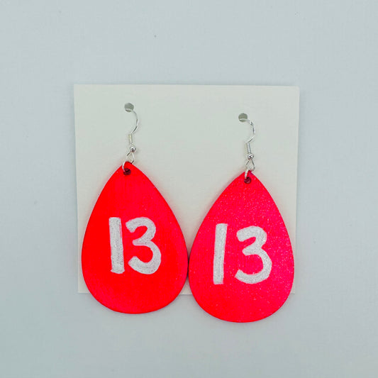 13/13 Hot Pink Earrings